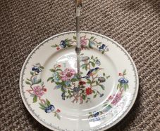 Aynsley china single handle cake plate