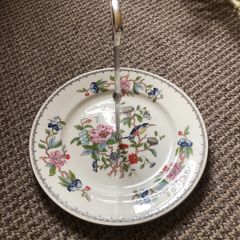 Aynsley china single handle cake plate