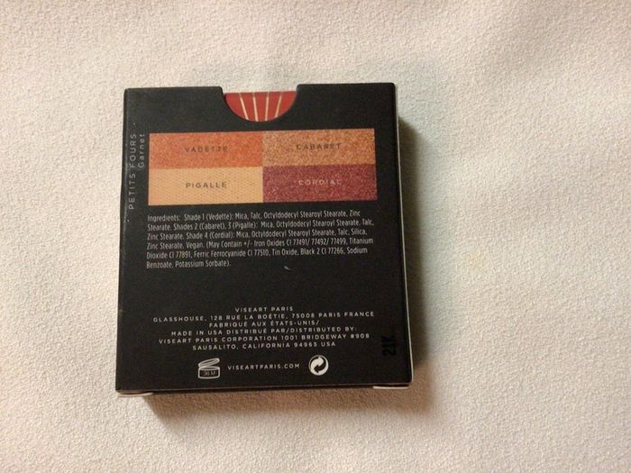 Viseart Petits Fours Garnet Palette