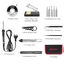 BRAND NEW 14pcs 60W Soldering Iron Kit Welding Tools Adjustable Temperature 200-450 Soldering Tips Desoldering Pump Solder Wire Tool bag Image 2
