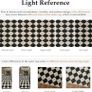 Rugs Living Room Area Rug 200x300cm Black Bedroom Large Checkered Carpet Washable Non Slip Lounge Office Dining Room Soft Low Pile Modern Geometric Carpets Image 2