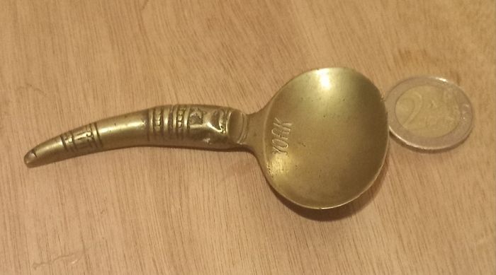 Decorative brass spoon, D18 post 3e