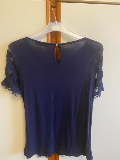 Navy top + bolero cardigan, size 8