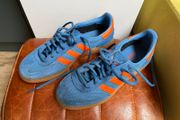 Adidas blue/orange trainers