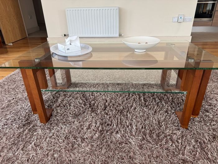 Glass Coffee Table 2 shelves