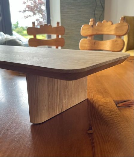 Solid advice advice Oak Homemade Desk Shelf / Monitor Stand