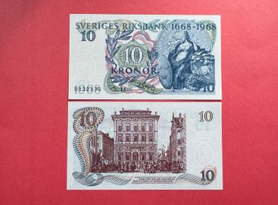 Sweden  10 Kronor  1668 - 1968 ) Commemorative Issue .UNC