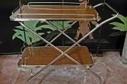 Mid-century chrome bar cart