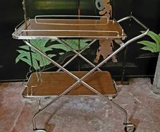 Mid-century chrome bar cart