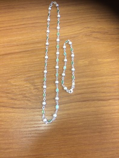 Sterling Silver Necklace and Bracelet