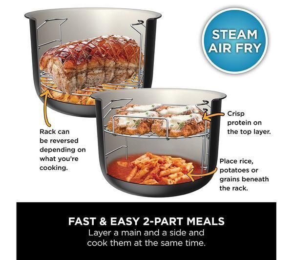 NINJA Foodi 11 in 1 SmartLid OL550UK Multicooker Pot Pressure Combi Slow cooker Steam Bake Air Fryer