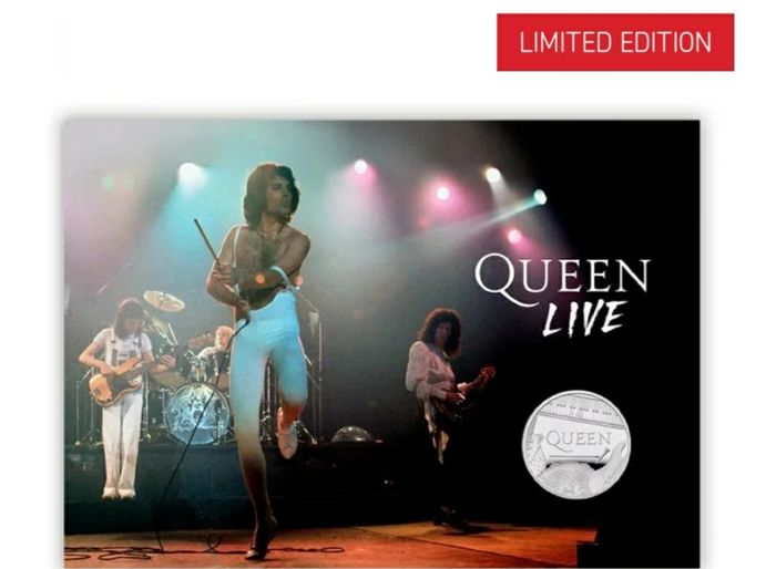 limited edition sliver coin Rock band Queen