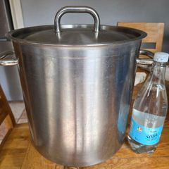 large stainless pot with lid