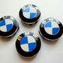 Set of 4 brand new 56mm BMW Classic BLUE / WHITE alloy wheel caps 56 Image 5