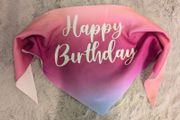 Pink birthday bandana for dog