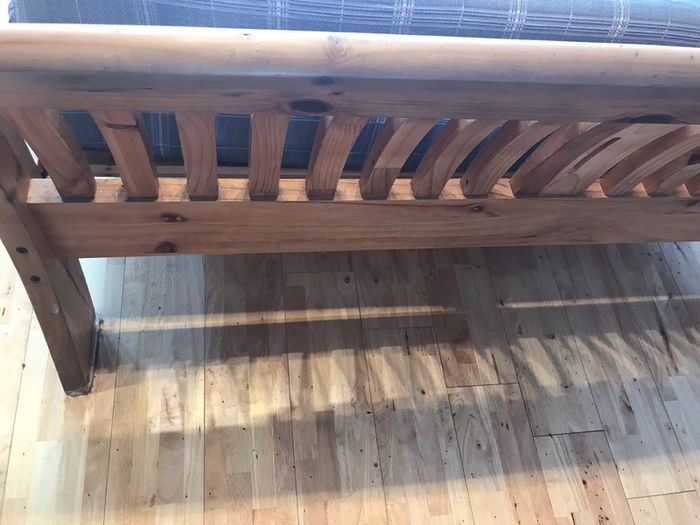 Kingsize solid oak sleigh bedframe