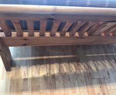 Kingsize solid oak sleigh bedframe
