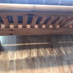 Kingsize solid oak sleigh bedframe