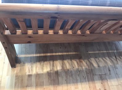 Kingsize solid oak sleigh bedframe