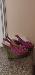 Pink Wedge Sandal, size 40