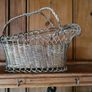 vintage wine basket silver plate Image 3