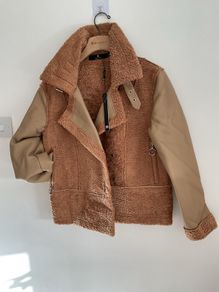 jacket  Bnwt size small baloot brand biker style tan jacket