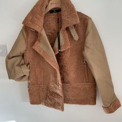 jacket  Bnwt size small baloot brand biker style tan jacket
