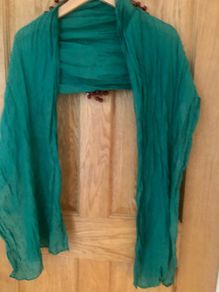 Green scarf wraparound