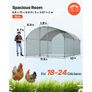 Large Metal Chicken Coop 3 x 3.97 x 2 m Walk-in Chicken Run House, Doom Roof Hen House Enclosure with Cover and Security Lock, Outdoor Duck Rabbit Cage Poultry Pen for Backyard, Farm, Yard Use Image 5
