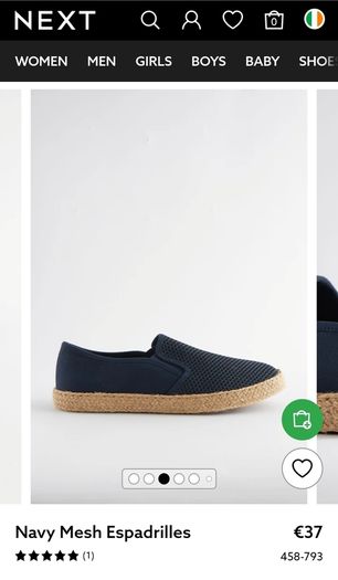 Navy Mesh Espadrilles