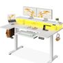 U-Shaped Electric Standing Desk with LED Lights & USB Ports Image 9