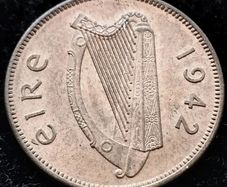 [#57] - Ireland 1942 | Irish 1/2d | Irish Half Penny | Sow | KM.10