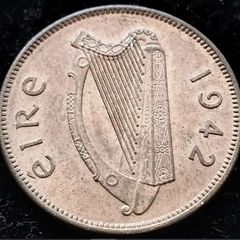[#57] - Ireland 1942 | Irish 1/2d | Irish Half Penny | Sow | KM.10