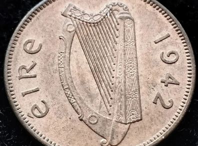 [#57] - Ireland 1942 | Irish 1/2d | Irish Half Penny | Sow | KM.10