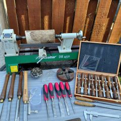 Holzstar DB 450 Wood Turning Lathe and Accessories