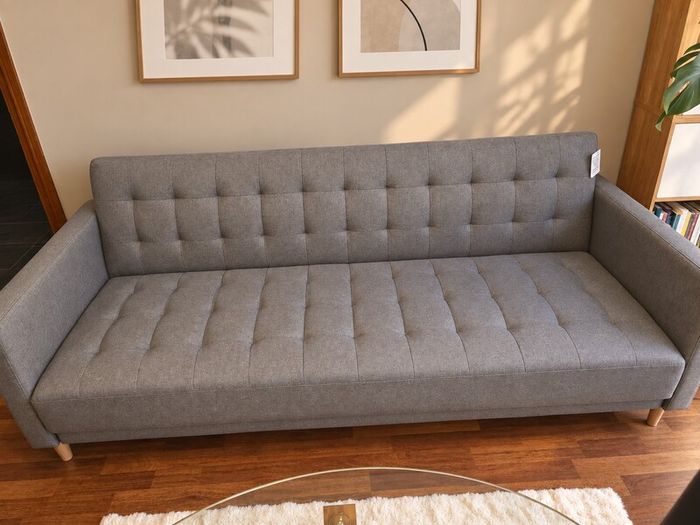 3-Seater Fabric Sofa Grey