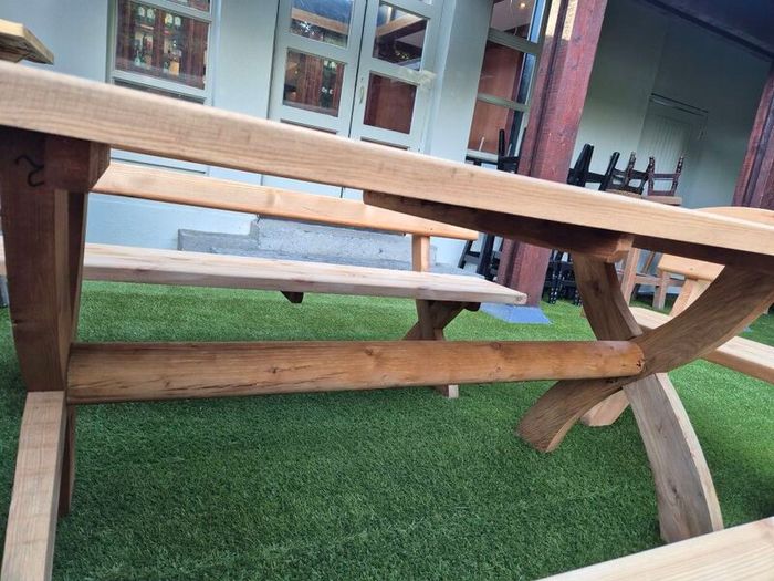 5-piece Garden Furniture Set Solid Pine Dining Set