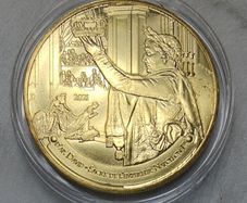 France 0.25 Euro Copper Alloy Uncirculated Coin 2021 - The Coronation of Napolean I - Louvre