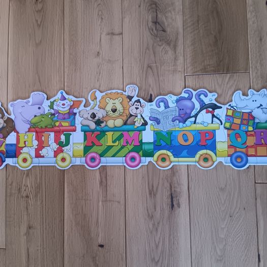Alphabet and numbers giant  Train puzzles /jigsaw