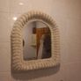 Wicker Wall Mirror and Mahogany colour wall mirror Image 7