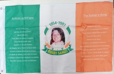 Bobby Sands Irish Republican The Soldier's Song National Anthem Flag 3ft x 2ft.