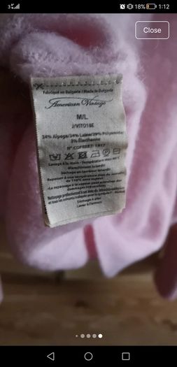 American Vintage pale pink sweater