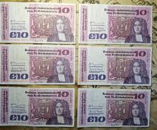 10 Pound B Series 18/07/78 Irish Notes (Sold Individually)