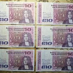 10 Pound B Series 18/07/78 Irish Notes (Sold Individually)