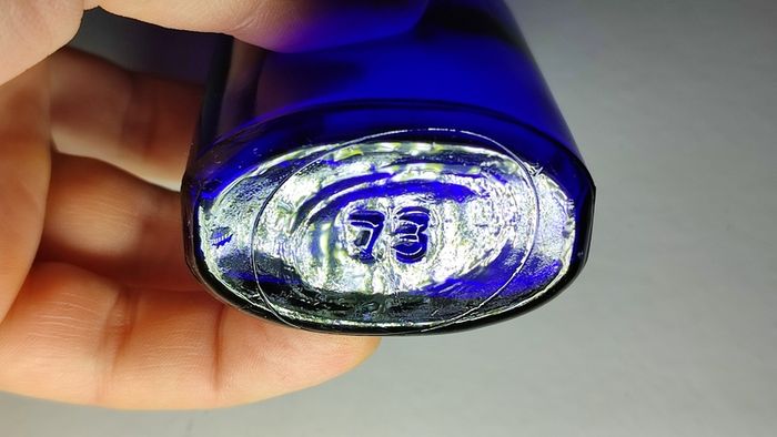 391 - Beautiful Vintage Cobalt Blue Glass Decorative Collectible Milk of Magnesia Bottle