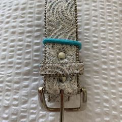 Belt - 50% Polyester Lace with Glittery Sequins and Silver Beaded edges