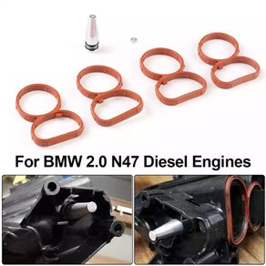 Car Swirl Flap Blank Bung Flaps Removal Plug With 4 Gaskets For BMW N47 2.0D Engine Repair Replacement Accessories Kit