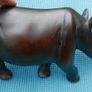 Vintage Hand Carved Wood Rhino 13" Sculpture Folk Art Figurine Image 9