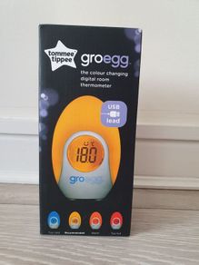 Groegg Digital Colour Changing Room Thermometer and Night Light