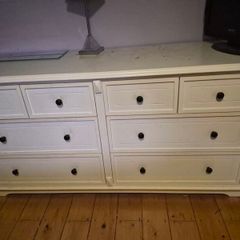 white wood chest of drawers